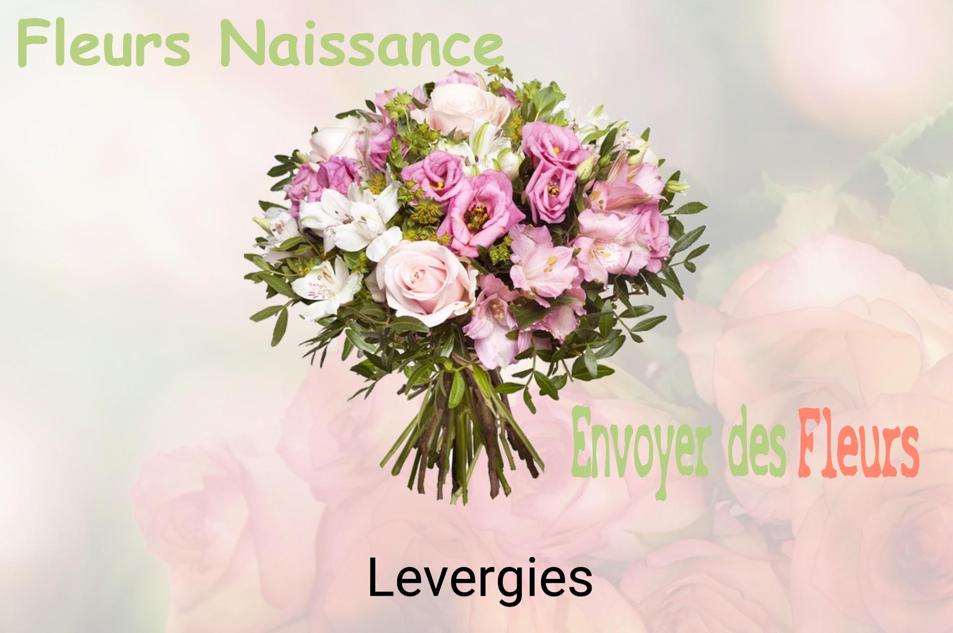 Bouquet de fleurs de naissance livré à Levergies